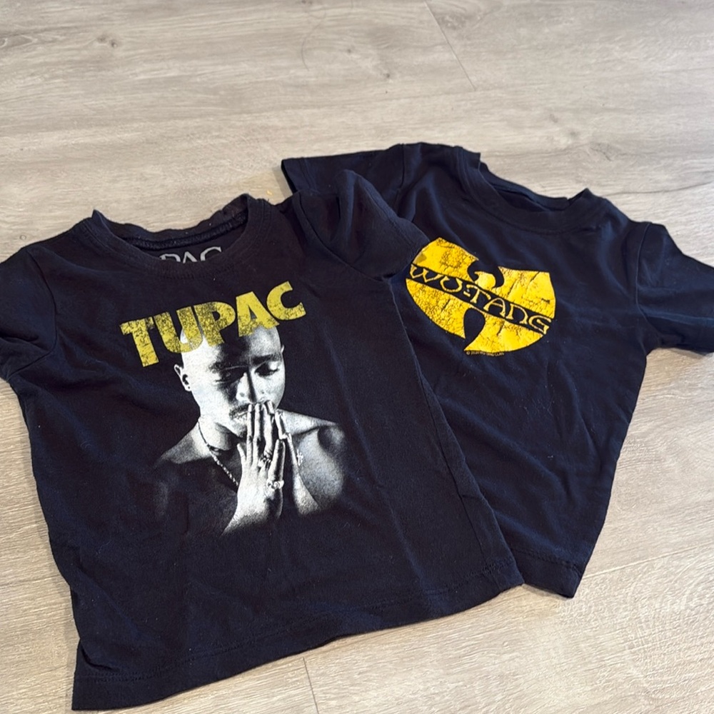 Tupac and Wu-Tang shirts - 2T
